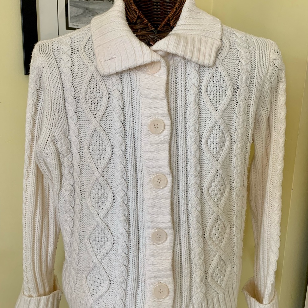 Coldwater creek, cream sweater size large